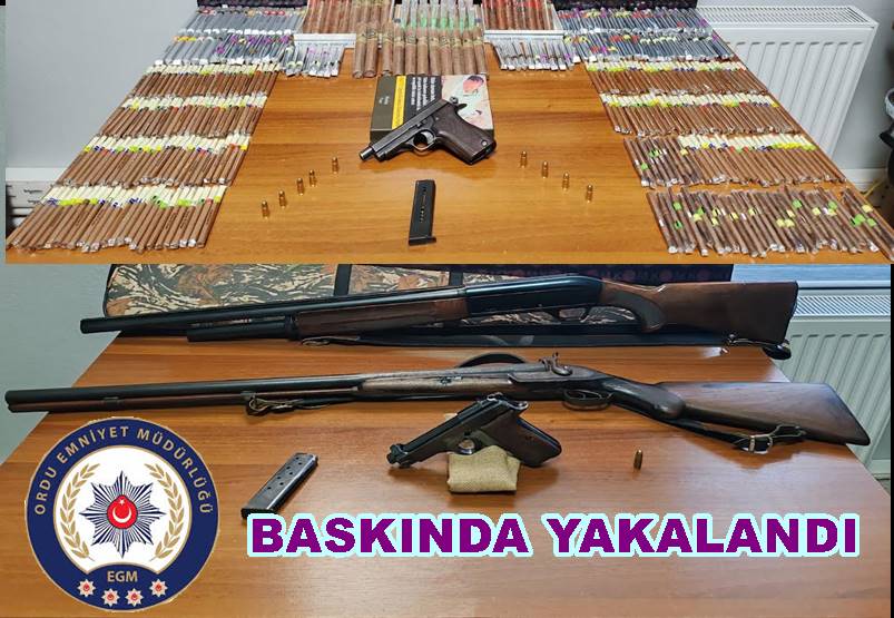 Ordu Emniyet Müdürlüğü 15 operasyon yaptı, 43 kişiyi yakaladı..